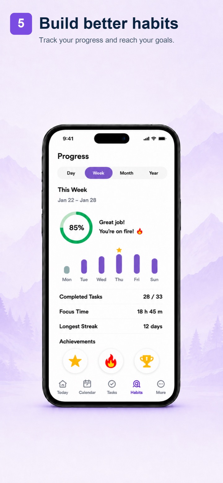 Habit tracking with streaks